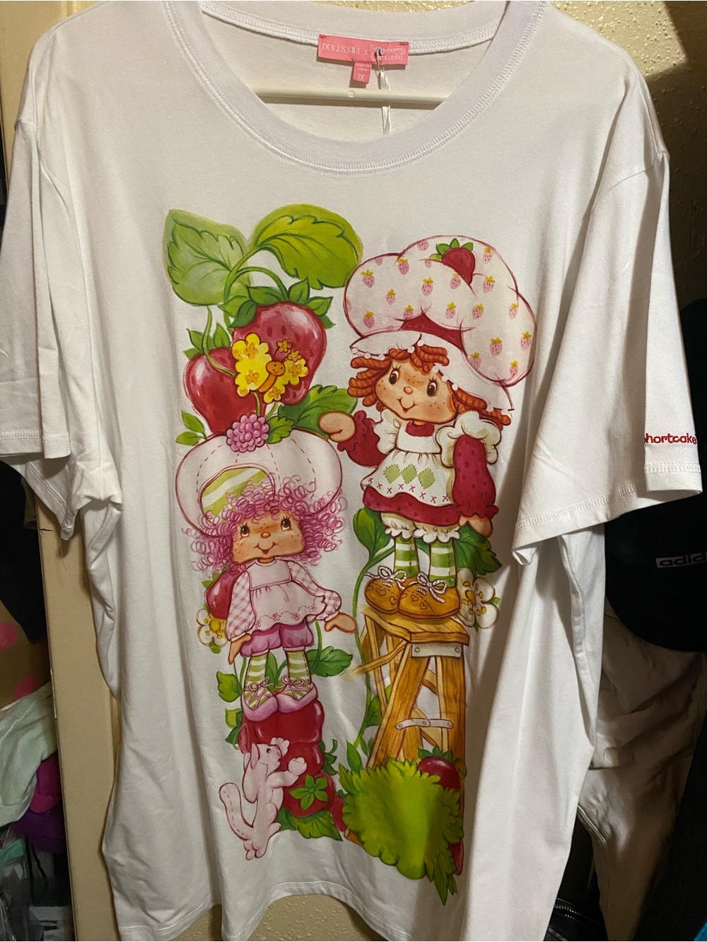 Dolls Kill White Strawberry Shortcake Graphic Tee